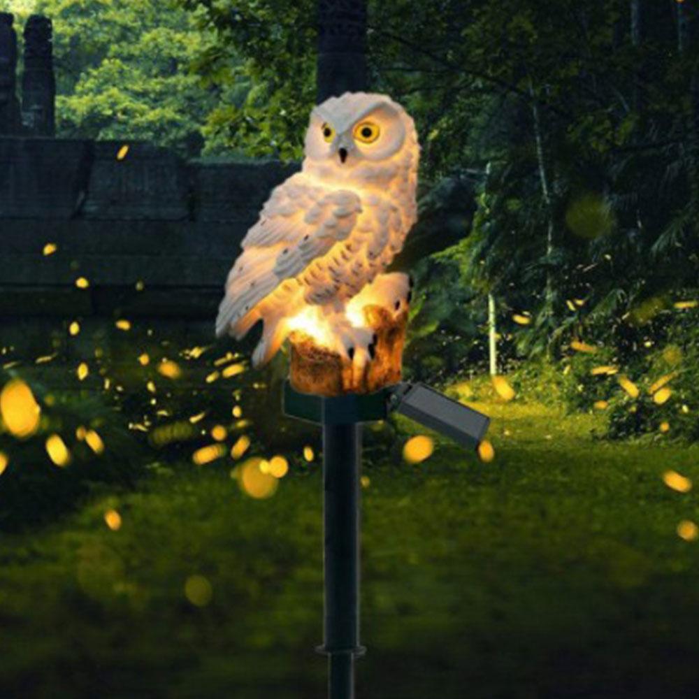 Owl Solar Stake Lights Outdoor, Waterproof Garden Deco Pathway Yard Lamp